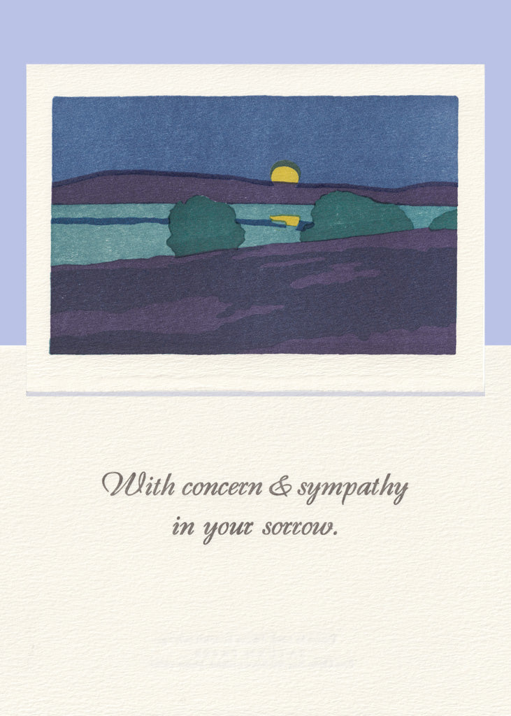 August Moon - Letterpress greeting card with sympathy message