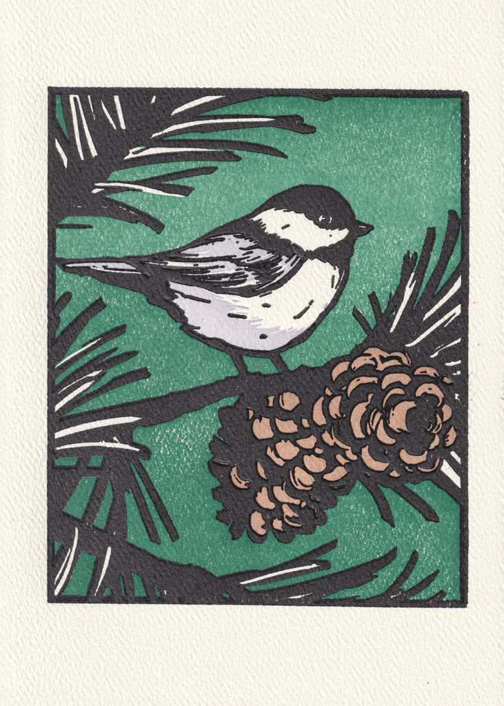 Black Capped - Personalize letterpress holiday card