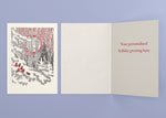 Evensong personalized card — front and interior with sample greeting