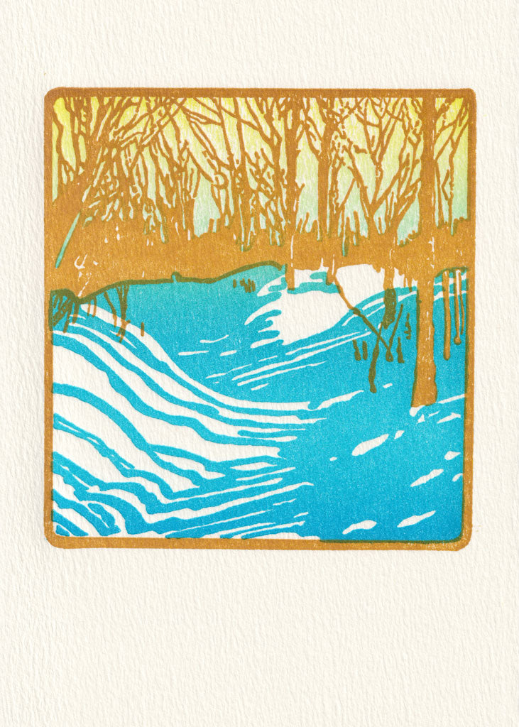 Winter Sunshine - Personalize letterpress holiday card