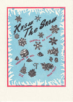 Know the Snow - letterpress holiday card front