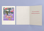 Bough personalized card — front and interior with sample greeting