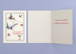 Homecoming personalized card — front and interior with sample greeting