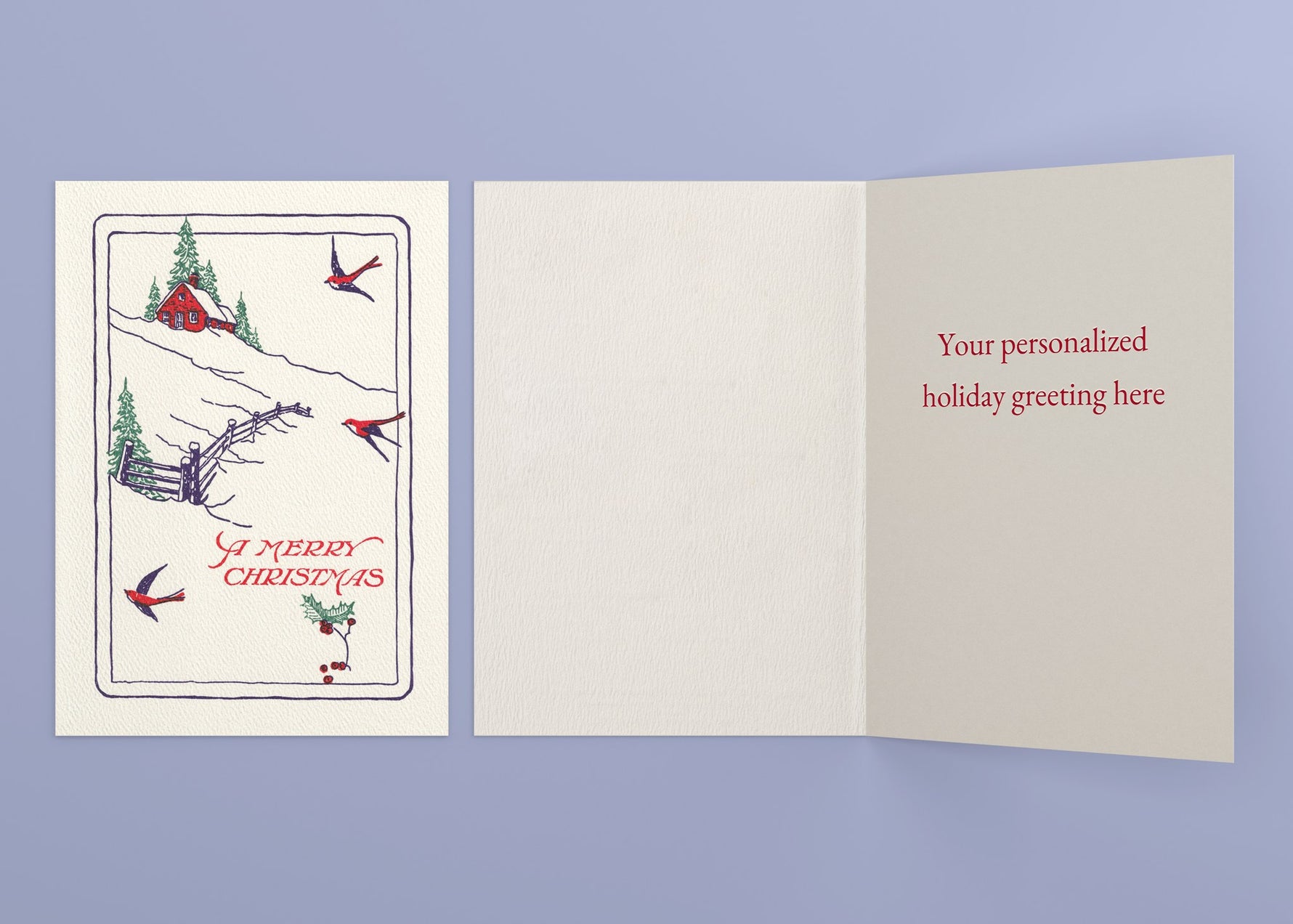 Homecoming personalized card — front and interior with sample greeting