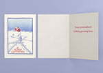 Happy Trails personalized card — front and interior with sample greeting