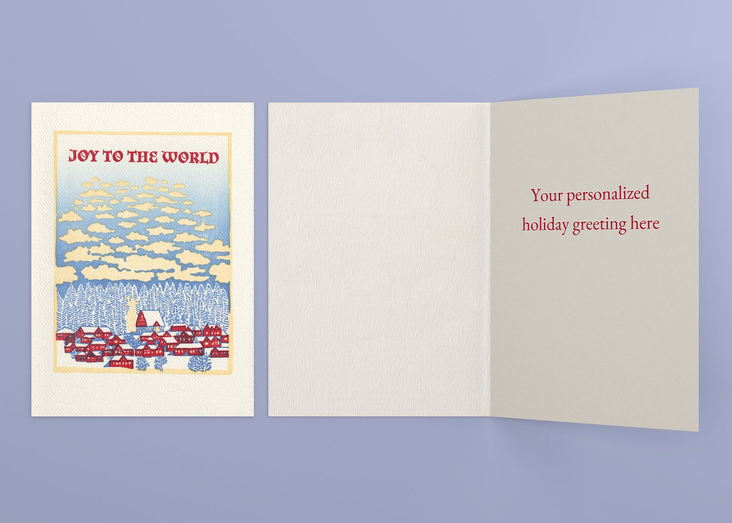 Bethlehem personalized card — front and interior with sample greeting