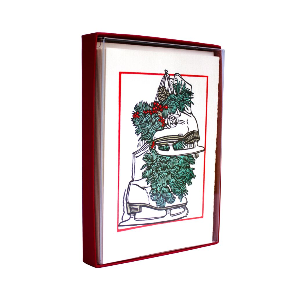 Ice Skates - Holiday Box — side view [BX1210G_Side]