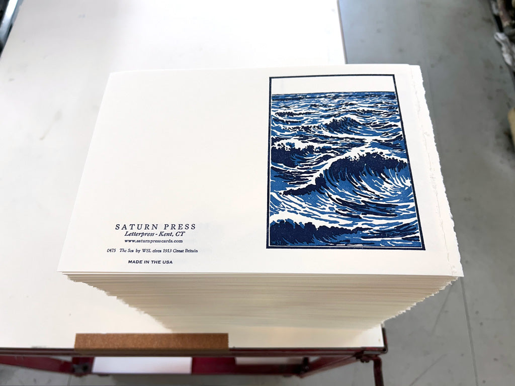 The Sea - Letterpress greeting card – Saturn Press
